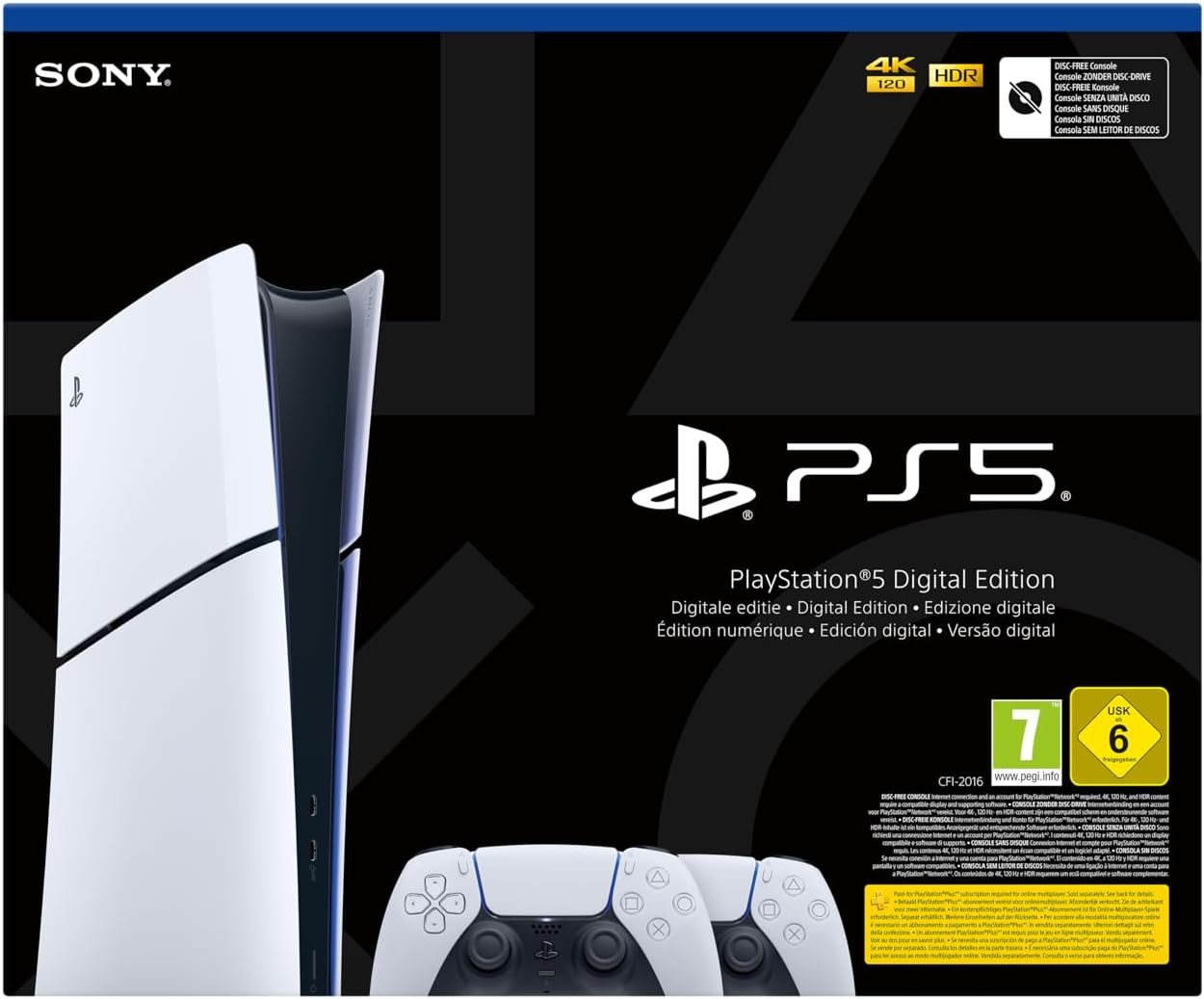 Playstation Pacchetto 5 (edizione digitale) + 2 controller wireless DualSense™