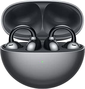 HUAWEI FreeClip Innovative Clip Design for Unparalleled Comfort, Listen with Open-Ear, AI Noise Cancellation for Calls, Long Battery Life, Android & iOS, Italy, Black
