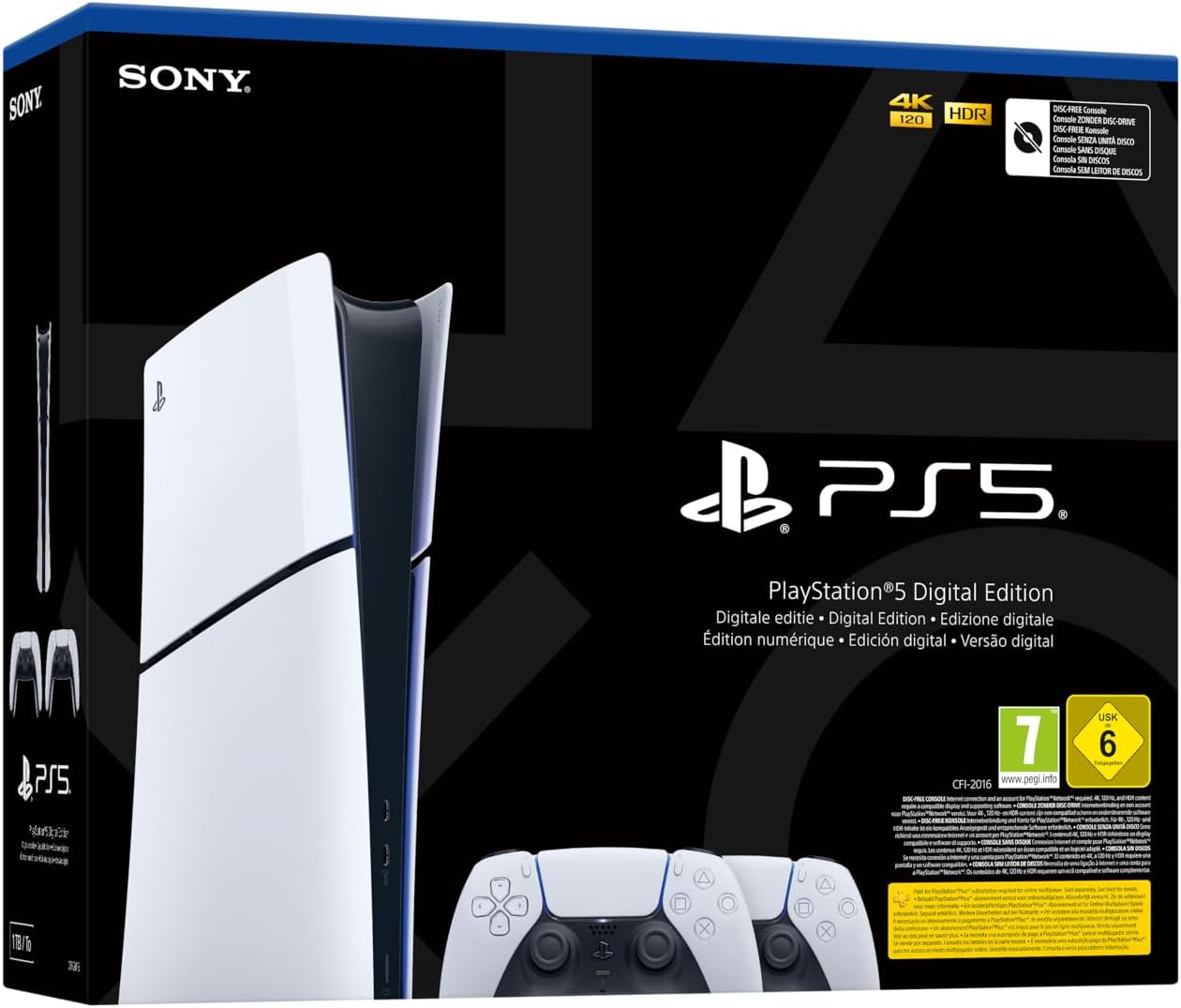 Playstation Pacchetto 5 (edizione digitale) + 2 controller wireless DualSense™